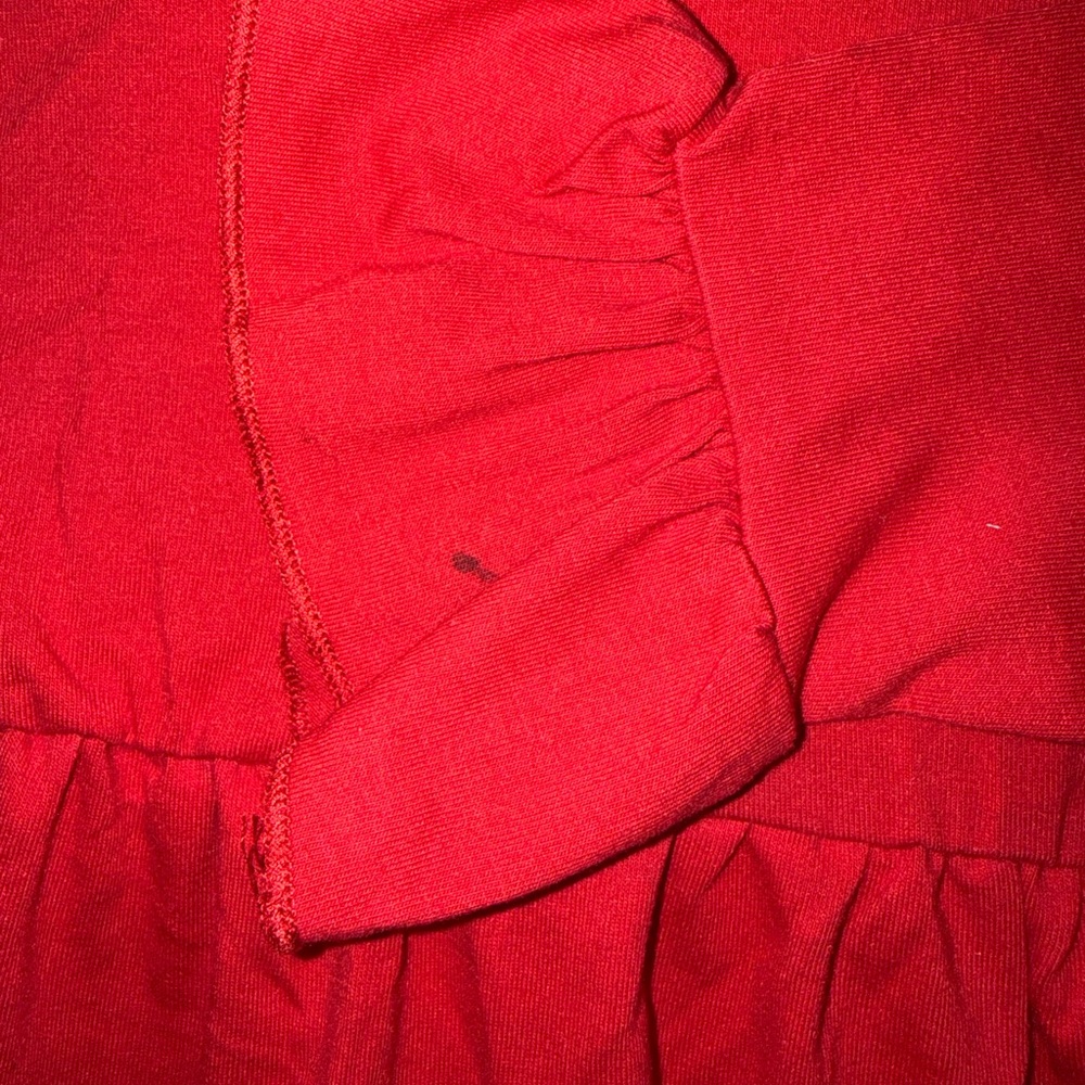 Red Ruffled Kids Top - Picture 4 of 4